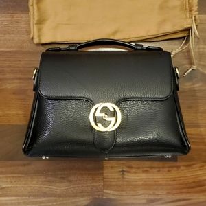 Gucci purse Shoulder Dollar style interlocking GG Gold hardware